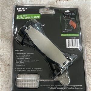 Sharper Image Black and Silver Handheld Spiralizer